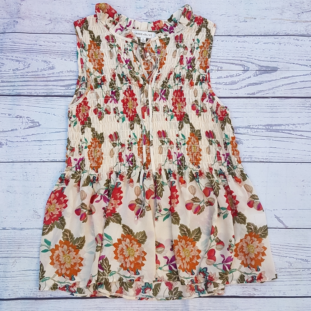 2/30 Rose + Olive Top